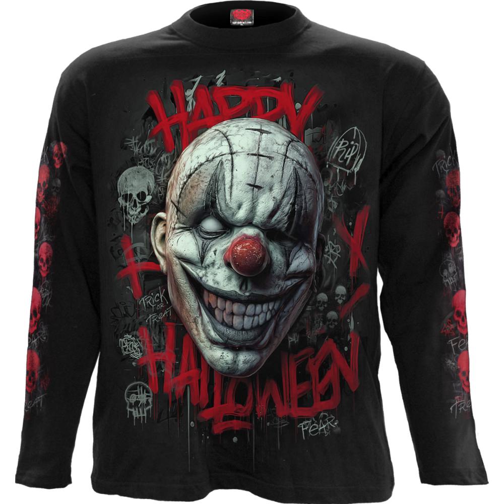 Spiral - Happy Horroween Longsleeve shirt - Zwart